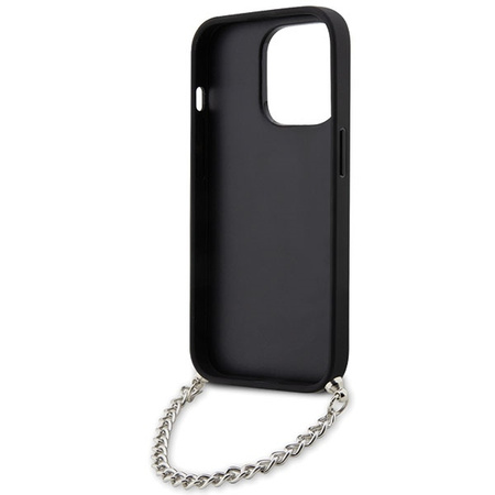 Karl Lagerfeld KLHCP14LSACKLHPK iPhone 14 Pro 6.1&quot; black/black hardcase Saffiano Monogram Chain