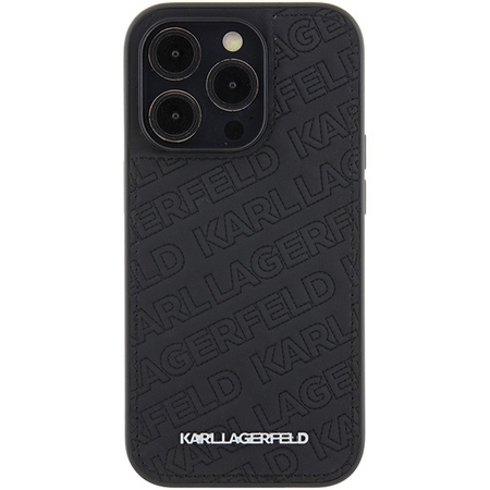 Karl Lagerfeld Quilted K Pattern case for iPhone 15 Pro Max - black