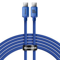 Baseus Crystal Shine Series Fast Charging Data Cable Type-C to Type-C 100W 2m Blue