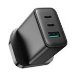 Joyroom JR-TCF10 Schnellladegerät 2x USB-C USB-A 32W (UK-Stecker) - Schwarz