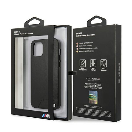 Etui BMW BMHCP12SMHOLBK iPhone 12 mini czarny/black hardcase M Collection Smooth PU