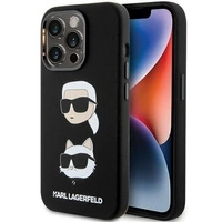 Etui Karl Lagerfeld Silicone Karl&Choupette Head na iPhone 15 Pro - czarne