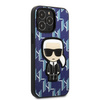 Original Case IPHONE 13 PRO MAX Karl Lagerfeld Hardcase Monogram Ikonik Patch blue