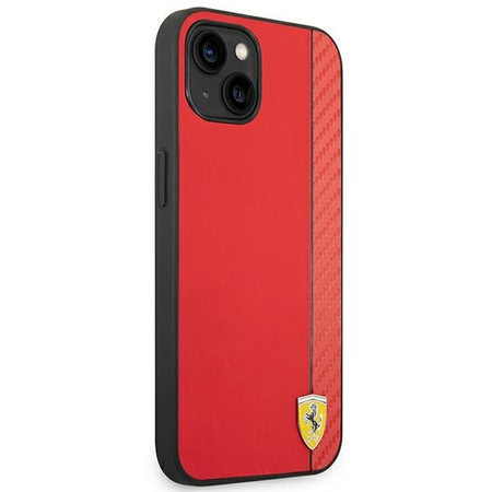 Original Case IPHONE 14 PLUS Ferrari Hardcase Carbon (FEHCP14MAXRE) red