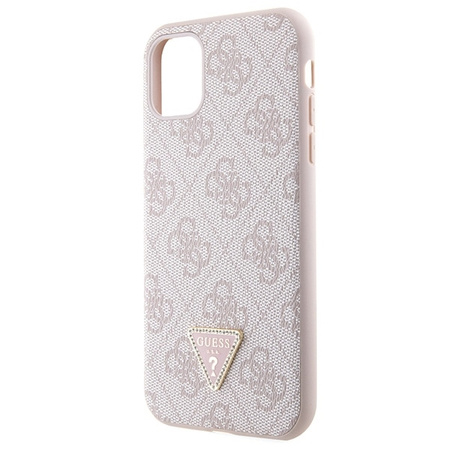 Oryginalne Etui IPHONE 11 / XR Guess Hardcase Crossbody 4G Metal Logo (GUHCN61P4TDSCPP) różowe