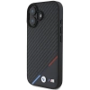 BMW M Carbon Tricolor Line MagSafe Hülle für iPhone 16 - schwarz