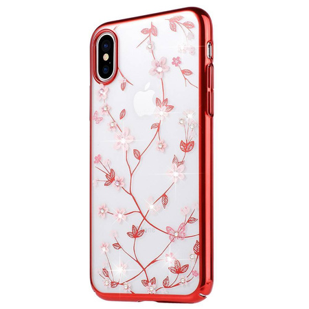 Etui IPHONE 11 PRO MAX SULADA Multiflower czerwone