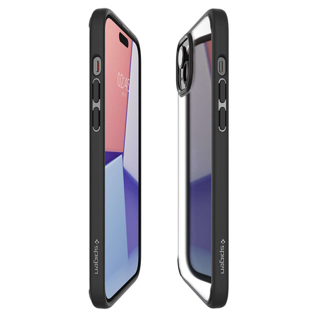 Spigen Crystal Hybrid, mattschwarz – iPhone 15 Plus