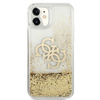 Original Case IPHONE 11 Guess Hardcase 4G Big Liquid Glitter (GUHCN61LG4GGO) gold