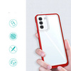 Klare 3in1 Hülle für Samsung Galaxy S21 + 5G (S21 Plus 5G) Rahmen Gel Cover Rot