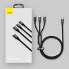 BASEUS RAPID 3IN1 TYPE-C & LIGHTNING & MICRO-USB CABLE PD20W 150CM BLACK