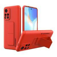 Wozinsky Kickstand Case Silicone Stand Cover for Xiaomi Redmi 10 Red