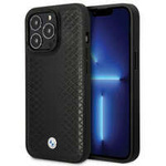 BMW BMHCP14L22RFGK iPhone 14 Pro 6.1" czarny/black Leather Diamond Pattern