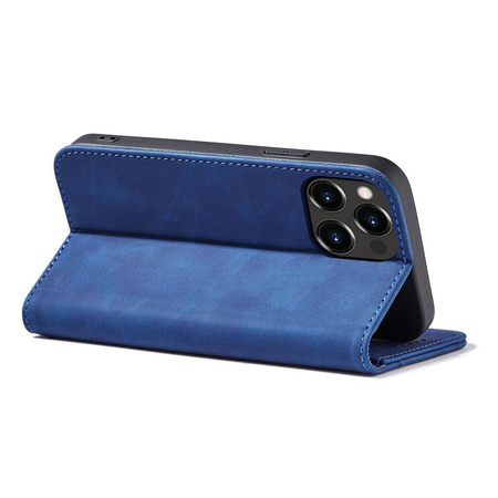 Magnet Fancy Case Case for iPhone 13 Pro Max Pouch Card Wallet Card Holder Blue