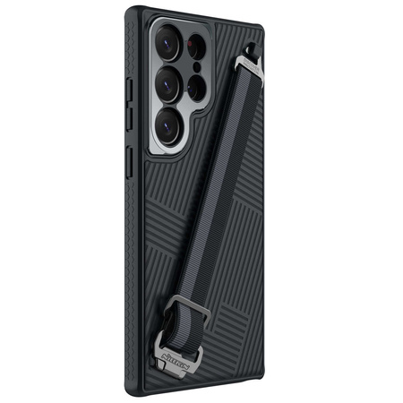 Nillkin Strap Case für Samsung Galaxy S23 Ultra gepanzerte Hülle mit Handschlaufe schwarz