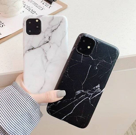 Wozinsky Marble żelowe etui pokrowiec marmur Xiaomi Mi Note 10 Lite czarny