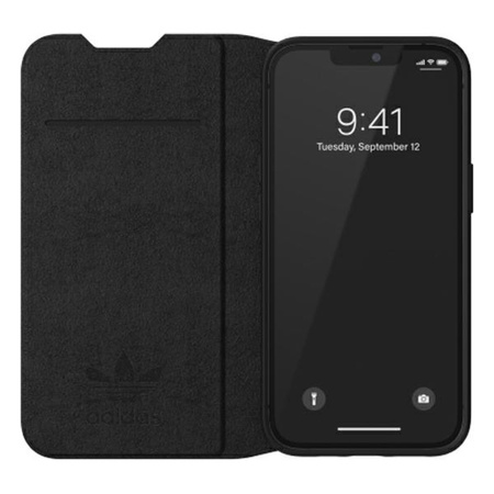 Adidas OR Booklet Case BASIC iPhone 13 6.1 &quot;black and white / black white 47086