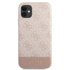 Guess GUHCN61G4GLPI iPhone 11 6,1" różowy/pink hard case 4G Stripe Collection