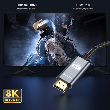 TECH-PROTECT ULTRABOOST HDMI 2.1 CABLE 4K 120HZ / 8K 60HZ 200CM BLACK