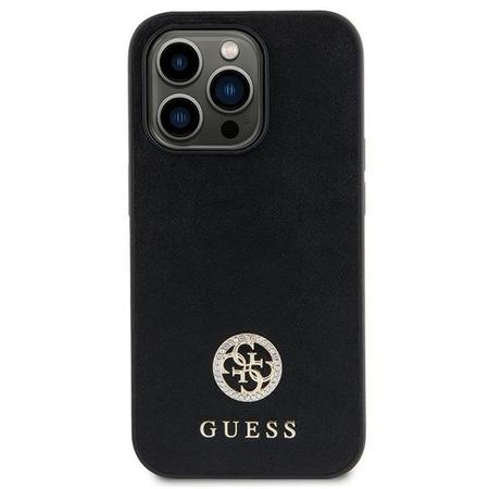 Oryginalne Etui IPHONE 11 Guess 4G Strass Metal Logo (GUHCN61PS4DGPK) czarne