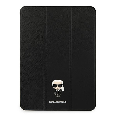 Original Handyhülle IPAD PRO 11" 2021 Karl Lagerfeld Book Cover Saffiano Karl Iconic (KLFC11OKMK) schwarz