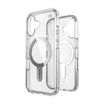 Speck Presidio Perfect-Clear ClickLock & MagSafe - Etui iPhone 16 (Clear / Chrome Finish / Serene Silver)