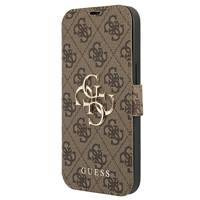 Guess GUBKP13X4GMGBR iPhone 13 Pro Max 6,7" brązowy/brown book 4G Big Metal Logo