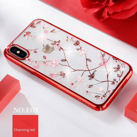 Etui IPHONE 11 PRO MAX SULADA Multiflower czerwone