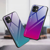 Gradient Glass etui pokrowiec nakładka ze szkła hartowanego iPhone 12 mini czarno-czerwony