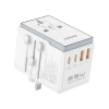 Dudao A65Pro 65W EU / US / JP / AUS / UK Reiseadapter 2x USB-C 2x USB-A - Weiß