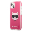 Oryginalne Etui IPHONE 13 Karl Lagerfeld Hardcase Choupette Head (KLHCP13MTPECPI) różowe