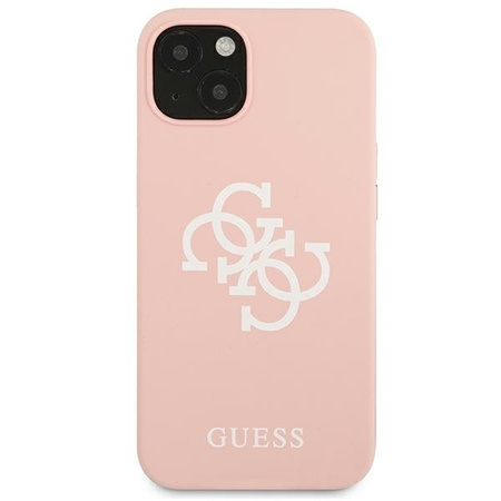 Guess GUHCP13SLS4GWPI iPhone 13 mini 5,4 &quot;pink / pink hard case Silicone 4G Logo