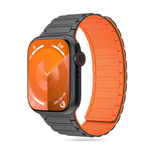 TECH-PROTECT ICONBAND MAGNETIC APPLE WATCH 4 / 5 / 6 / 7 / 8 / 9 / SE / ULTRA 1 / 2 (42 / 44 / 45 / 49 MM) TITANIUM/ORANGE