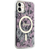 Guess GUHMN61HCFWSP iPhone 11 / Xr 6.1" pink/pink hardcase Flower MagSafe