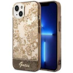 Original Handyhülle IPHONE 14 Guess Hardcase Porcelain Collection (GUHCP14SHGPLHC) gold