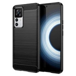 Carbon Case Hülle für Xiaomi 12T Pro / Xiaomi 12T flexible Silikon-Carbon-Hülle schwarz