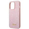 Guess Glitter Flakes Metal Logo Case – Etui iPhone 14 Pro Max (różowy)