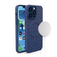 MagSafe Woven Case für iPhone 15 – Marineblau