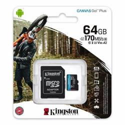 Karta pamięci MicroSD SDXC 64GB CL10 + Adapter Kingston Canvas Go Plus