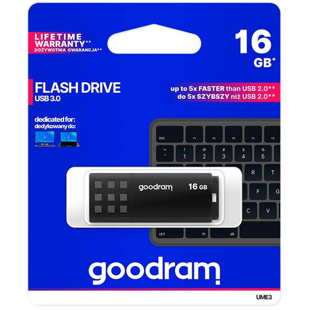 Pendrive 16GB GOODRAM USB 3.0 UME3 czarny