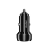 Choetech TC0014 USB-C USB-A PD 60W car charger with LED backlight - black