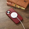 iCarer CE Oil Wax Premium Leather Folio Case Leather Case for iPhone 14 Plus Flip Magnetic MagSafe red (AKI14220707-RD)