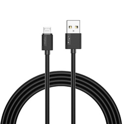 KABEL T-PHOX NETS MICRO USB BLACK 2.4A ; PVC ; 2M