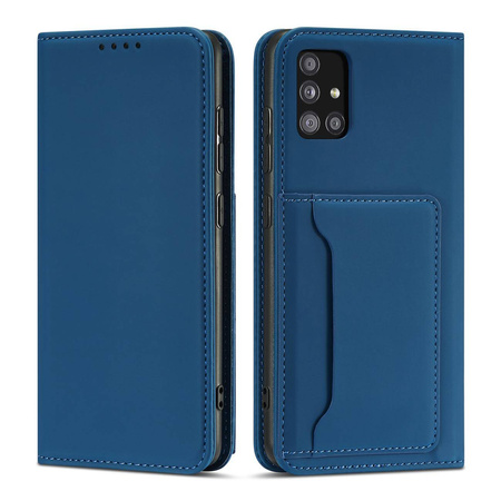 Magnet Card Case Case for Xiaomi Redmi Note 11 Pro Pouch Card Wallet Card Holder Blue