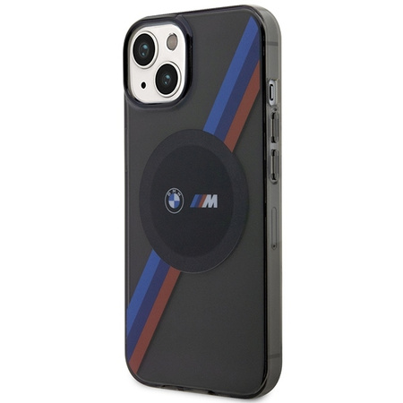 Case BMW BMHMP14SHDTK iPhone 14 6.1&quot; grey/grey Tricolor Stripes MagSafe