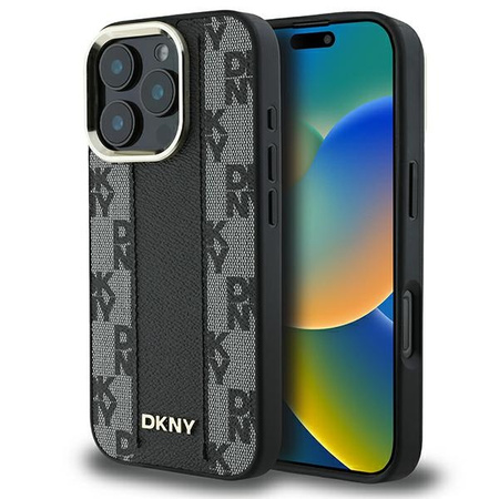 DKNY DKHMP16LPCPVSLK iPhone 16 Pro 6.3" czarny/black hardcase Checkered Pattern Magsafe