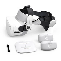 BoboVR M2+ 2 strain relief strap for Meta Quest 2 + 2x B2 battery + BD2 charging station - white and black