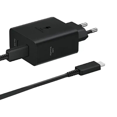 Ład. siec. Samsung EP-T5020XBEGEU PD 50W + kabel USB-C/USB-C 5A 1.8m Super Fast Charge czarny/black