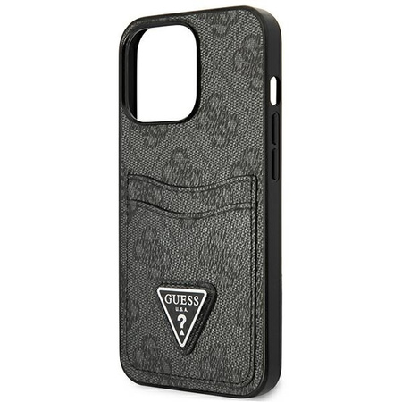 Case IPHONE 13 PRO Guess Hardcase 4G Triangle Logo Cardslot (GUHCP13LP4TPK) black