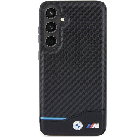 Etui BMW Leather Carbon na Samsung Galaxy S24+ - czarne